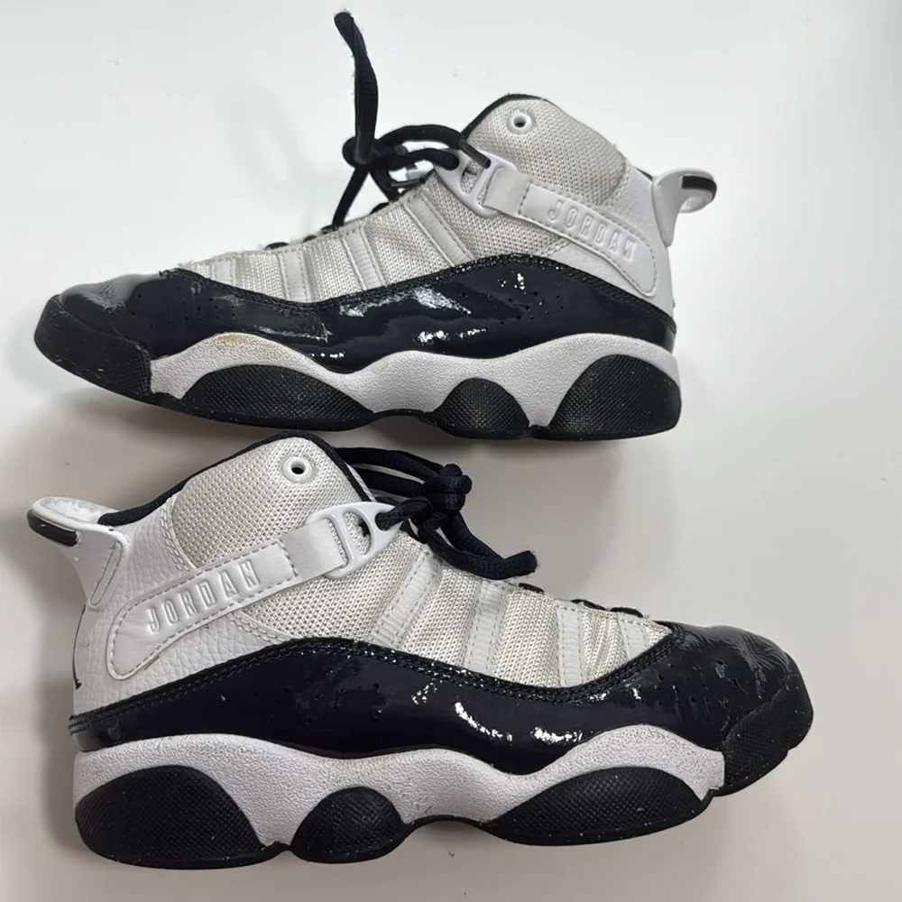 Nike Air Jordan 6 Rings Blue & White Boys Size 1Y - Picture 5 of 7